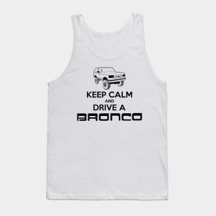 Keep Calm Bronco Black Print '87-'91 Tank Top